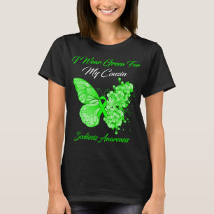 Camiseta Borboleta Eu Visto Verde Para Minha Escoliose Prim