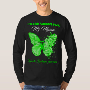 Camiseta Borboleta Eu Visto Verde Para Minha Mãe Sintoma Ne