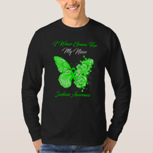 Camiseta Borboleta Eu Visto Verde Para Minha Sobrinha Escol