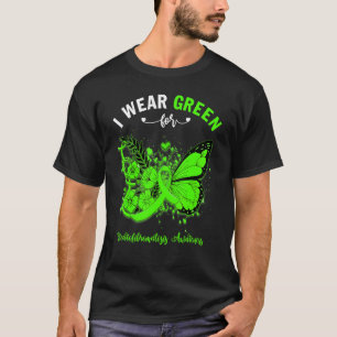 Camiseta Borboleta Eu Visto Verde Para Neurofibromatose
