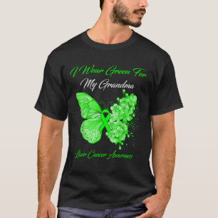 Camiseta Borboleta Eu Visto Verde Para O Meu Câncer de figa