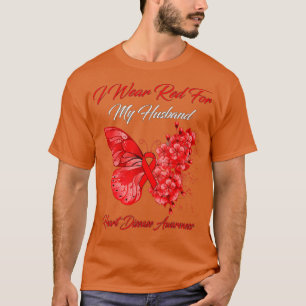 Camiseta Borboleta Eu Visto Vermelho Para Minha Doença Card