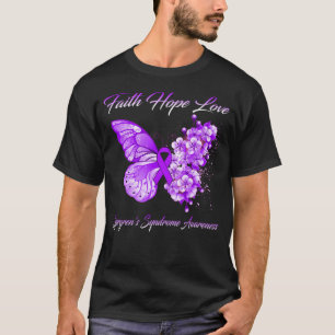 Camiseta Borboleta Faith Esperança Amor Sjorgren_s Síndrome