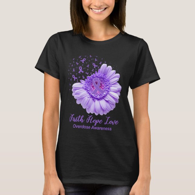 Camiseta Borboleta Faixa Roxa Girassol Sobredose Conscienti (Frente)