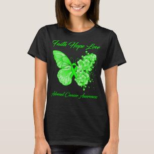 Camiseta Borboleta Fé Esperança Ama Consciência Adrenal do