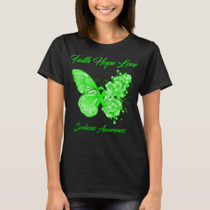 Camiseta Borboleta Fé Esperança Ama Consciência da Escolios