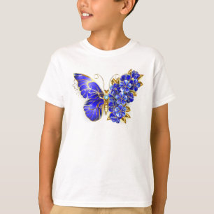 Camiseta Borboleta Flor Sapphire