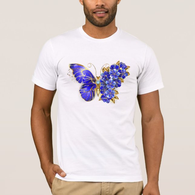 Camiseta Borboleta Flor Sapphire (Frente)