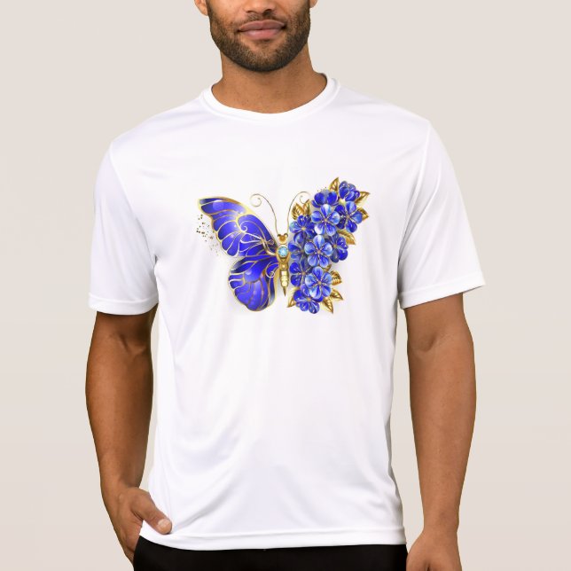 Camiseta Borboleta Flor Sapphire (Frente)