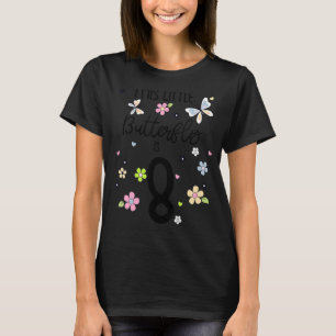 Camiseta Borboleta Floral de 8 anos Meninas de aniversário
