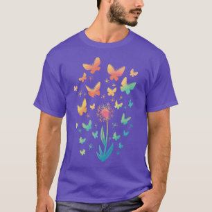 Camiseta borboleta flores borboletas floricultura jardim de