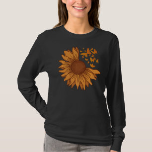 Camiseta Borboleta Florista Flor Girassol