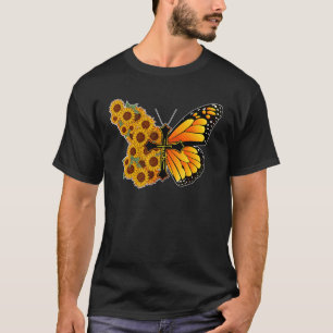 Camiseta Borboleta Girassol Cruz Fé Deus Jesus Cristão