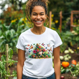 Camiseta Borboleta Gnomo do Jardim - Presente Perfeito