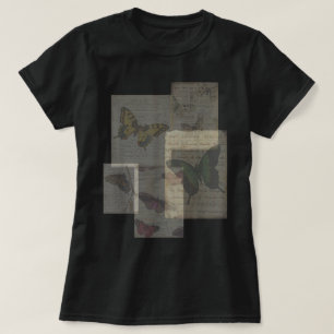 Camiseta Borboleta-Gótico de algodão, de Grunge, estética
