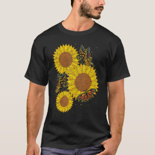 Camiseta Borboleta Hippie Flor Brilhante Sunshine Sunflow