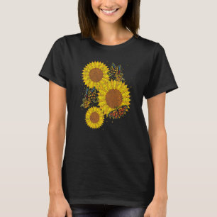 Camiseta Borboleta Hippie Flor Brilhante Sunshine Sunflow