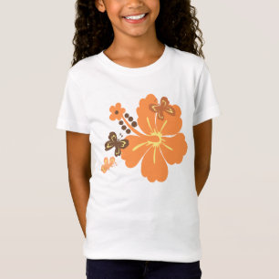 Camiseta Borboleta Honolua e Hibiscus Havaiano