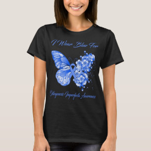 Camiseta Borboleta I Veste Azul Para Osteogênese Imperfeiçã