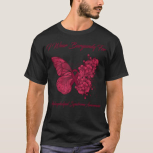 Camiseta Borboleta I Veste Borgonha Para Símbolo Antifosfol