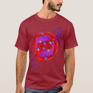Camiseta Borboleta Koi Fish Shirt Nishikigoi Japonês