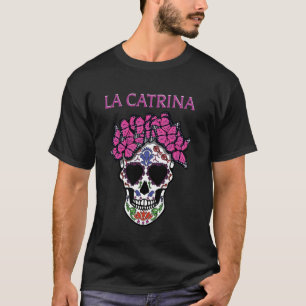 Camiseta Borboleta La Catrina Dia Dos Mortos Mexicano