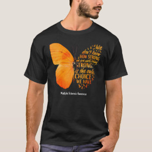 Camiseta Borboleta Laranja-Borboleta Múltipla Esclerose Aur