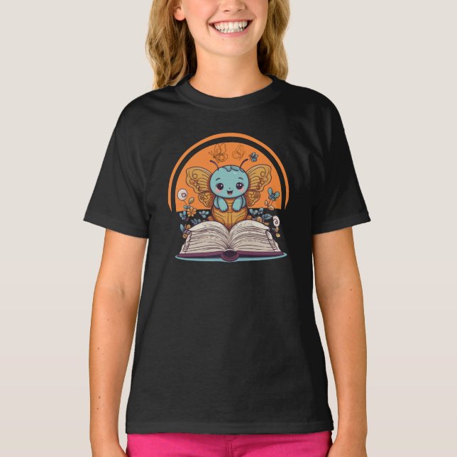 Camiseta Borboleta, leitura (Frente)