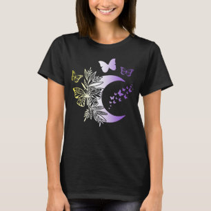 Camiseta Borboleta-lua LGBTQ N de Orgulho Não-Binário