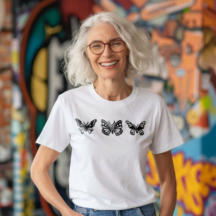 Camiseta Borboleta Minimalista Boho