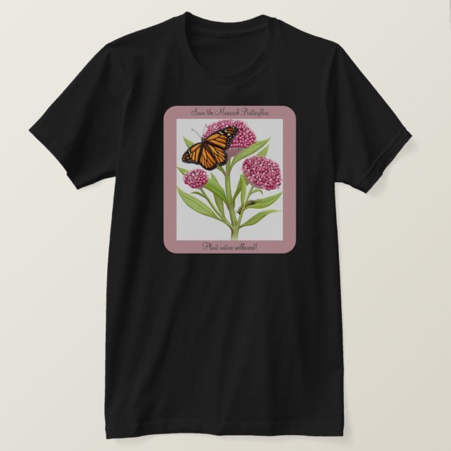 Camiseta Borboleta Monarca (Frente do Design)