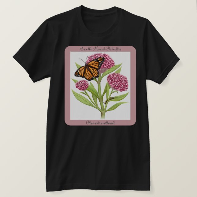 Camiseta Borboleta Monarca (Frente do Design)