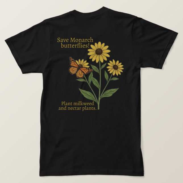 Camiseta Borboleta-monarca (Verso do Design)
