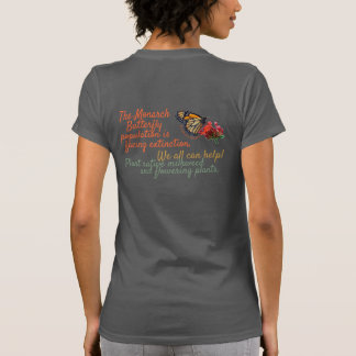 Camiseta Borboleta-monarca em flores