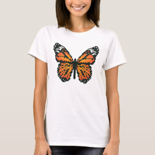 Camiseta Borboleta monarca em polígono