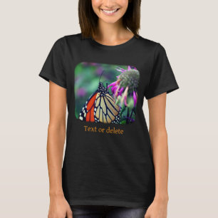 Camiseta Borboleta Monarca Na Flor Natureza Personalizada