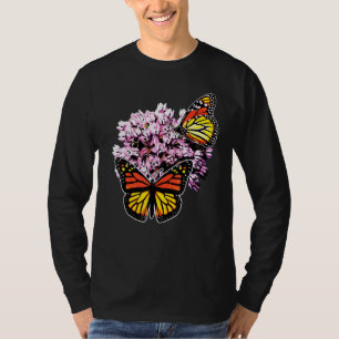 Camiseta Borboleta Monarch T Planta Milkweed Borboletas