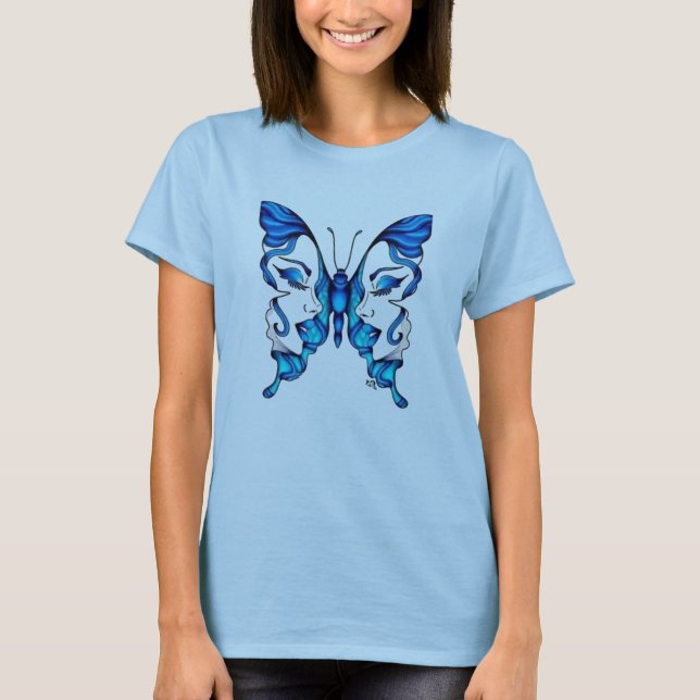 Camiseta Borboleta nas mulheres (Frente)