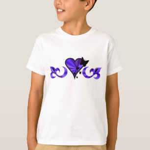 Camiseta Borboleta no arco-íris Lily e Heart