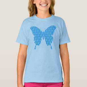 Camiseta Borboleta no impressão abstrato - máscaras do az