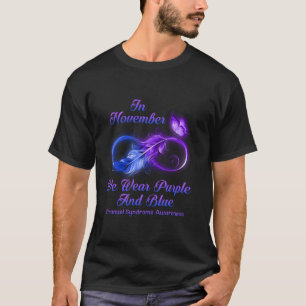 Camiseta Borboleta Novembro Nós Vestimos Emanuel Roxo E Azu