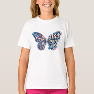 Camiseta Borboleta para o 250º aniversário dos EUA