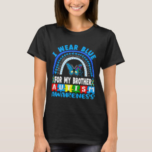 Camiseta Borboleta Rainbow Autism Brother