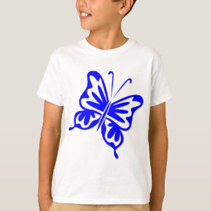 Camiseta Borboleta retro - azul