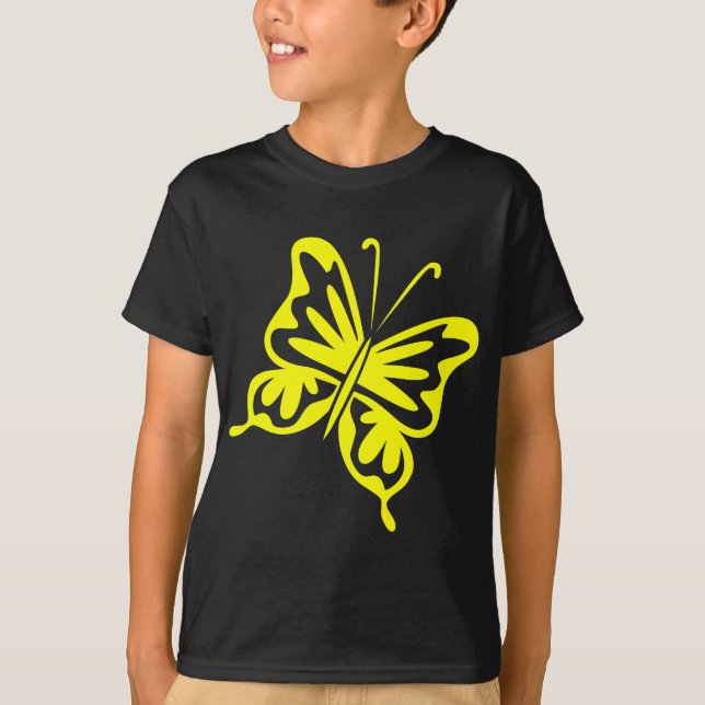 Camiseta Borboleta Retroativa - Amarelo (Frente)