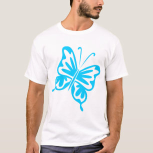 Camiseta Borboleta Retroativa - Azul-Céu