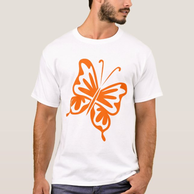 Camiseta Borboleta Retroativa - Laranja (Frente)