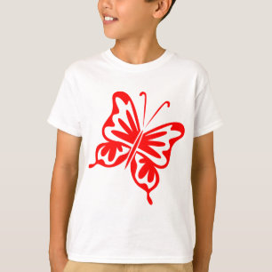 Camiseta Borboleta Retroativa - Vermelho