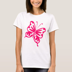 Camiseta Borboleta Retroativa - Vermelho Neon