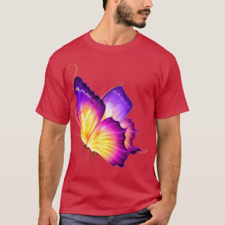 Camiseta Borboleta Roxa bonito